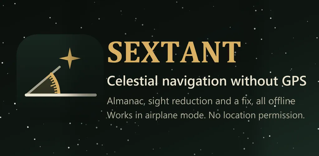 Sextant: Celestial navigation without GPS